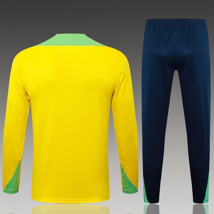 Brazil 24/25 Yellow Half-Zip Jacket - 图片 2