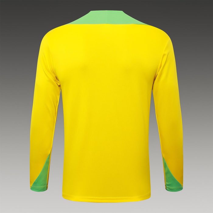 Brazil 24/25 Yellow Half-Zip Jacket - 图片 3