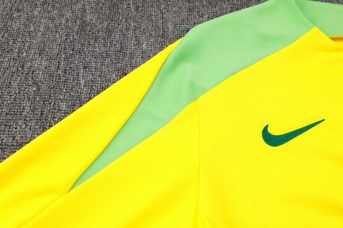 Brazil 24/25 Yellow Half-Zip Jacket - 图片 7