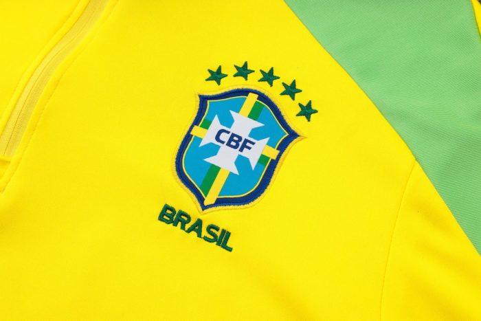 Brazil 24/25 Yellow Half-Zip Jacket - 图片 8