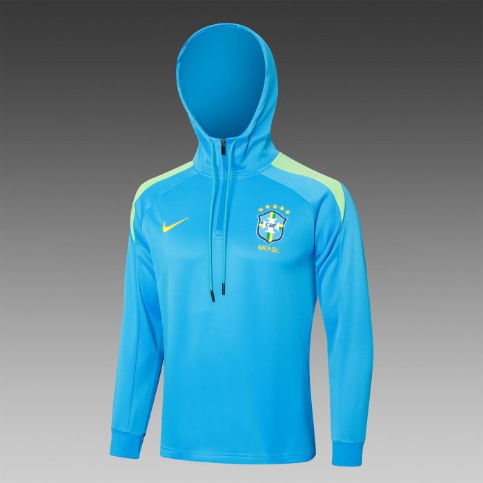 Brazil 24/25 Half-Zip Hoodie Blue - 图片 9