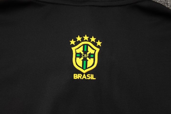Brazil 24/25 Yellow Splatter Long Zip Jacket - 图片 3