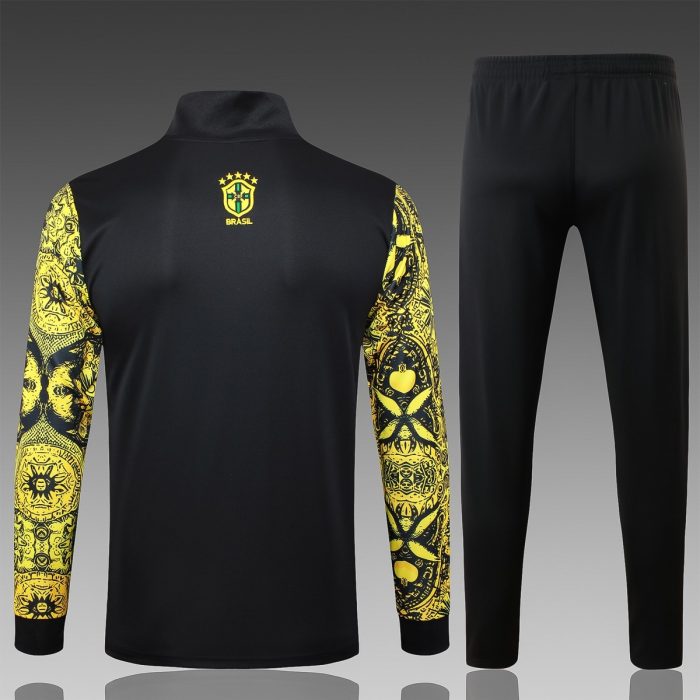 Brazil 24/25 Yellow Splatter Long Zip Jacket - 图片 6