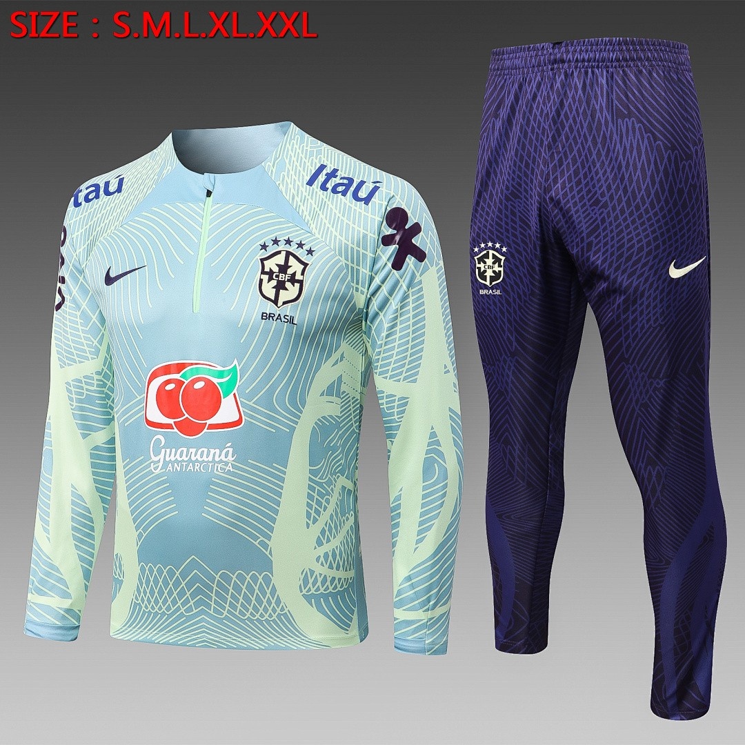 Brazil 22/23 Half-Zip Jacket Green