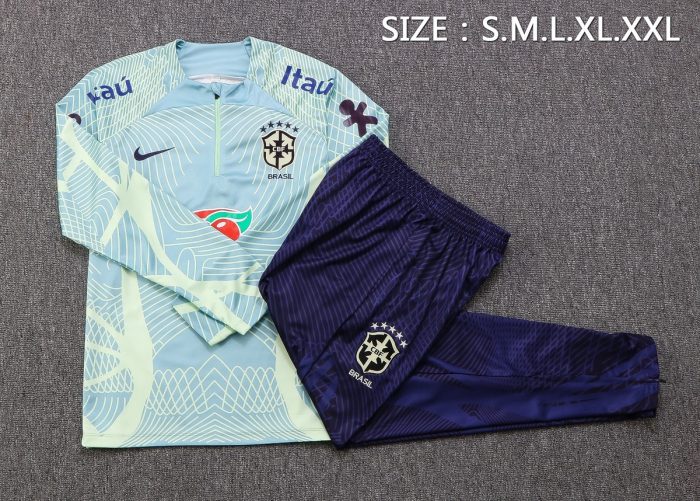 Brazil 22/23 Half-Zip Jacket Green - 图片 7