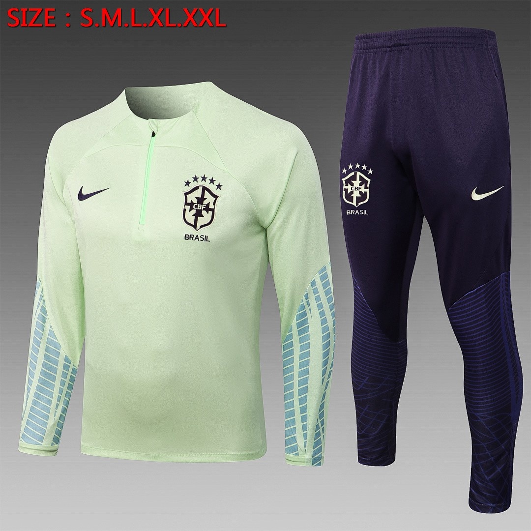 Brazil 22/23 Half-Zip Jacket Green