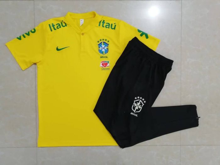 Brazil Yellow Polo Shirt 2022-23 - 图片 9