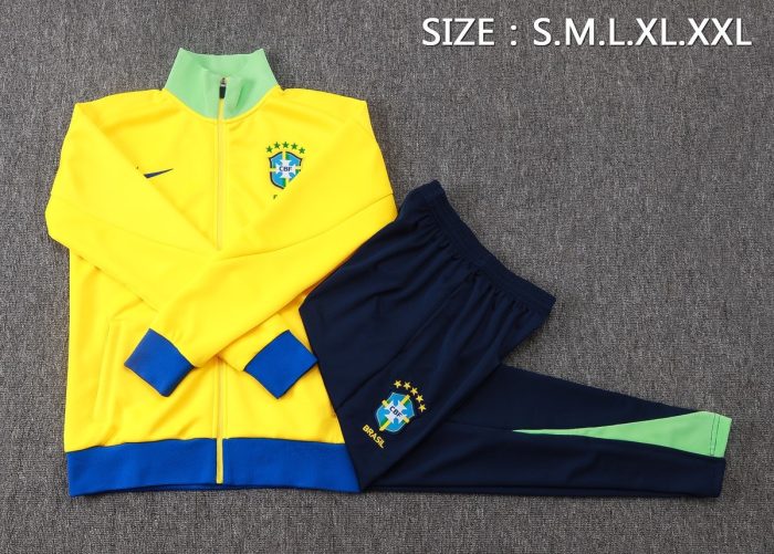 Brazil Yellow Long Zipper Jacket - 图片 2