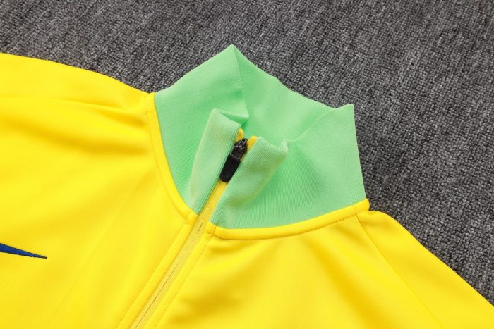 Brazil Yellow Long Zipper Jacket - 图片 6