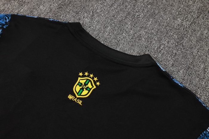 Brazil 24/25 Short Sleeve Grey Blue Splatter - 图片 5