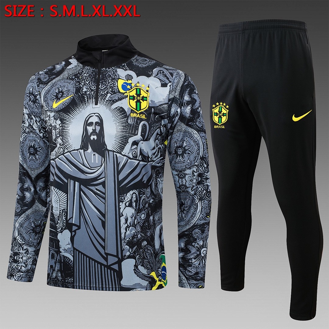 Brazil 24/25 Semi-Zip Jacket Black