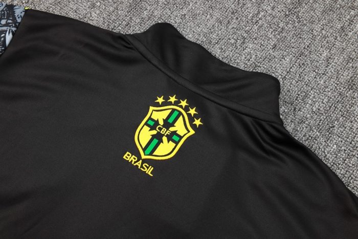 Brazil 24/25 Semi-Zip Jacket Black - 图片 3