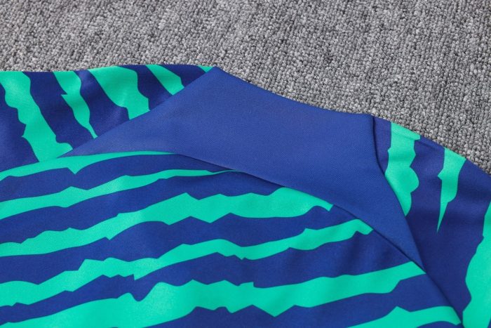 Brazil 22/23 Green Full Body Print Long Zipper Jacket - 图片 3