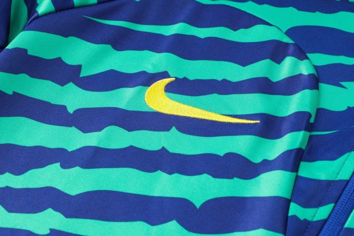 Brazil 22/23 Green Full Body Print Long Zipper Jacket - 图片 5