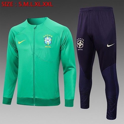 Brazil 23-24 Green Long Zip Jacket