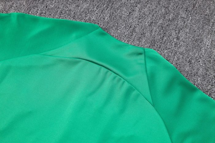 Brazil 23-24 Green Long Zip Jacket - 图片 4