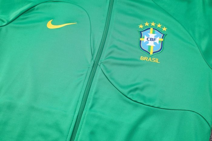 Brazil 23-24 Green Long Zip Jacket - 图片 5