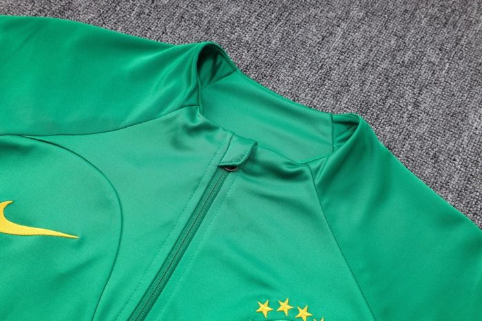 Brazil 23-24 Green Long Zip Jacket - 图片 6