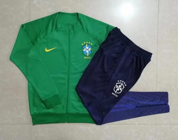 Brazil 23-24 Green Long Zip Jacket - 图片 9