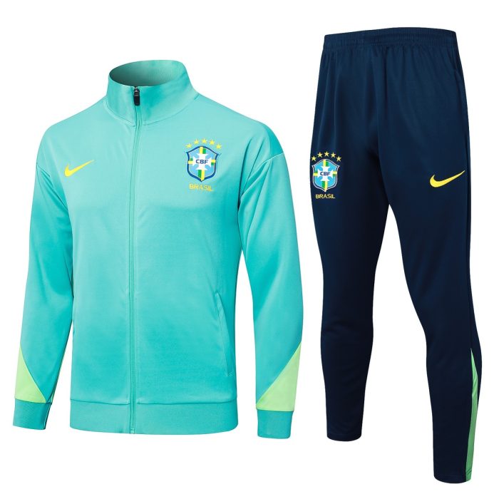 Brazil 24/25 Long Zip Jacket Lake Blue - 图片 8