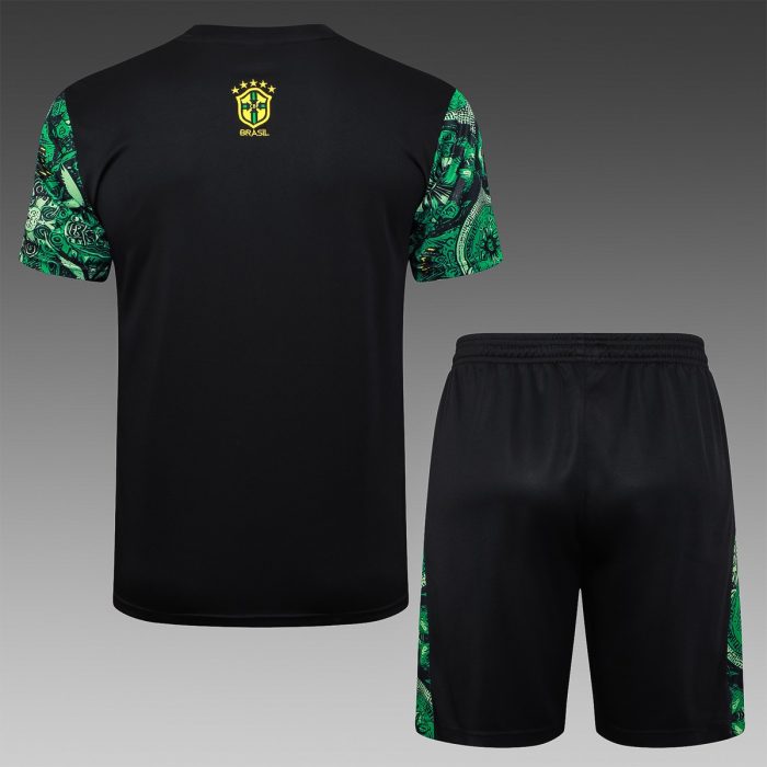 Brazil 24/25 Green Splatter Short Sleeve Training Shirt - 图片 6