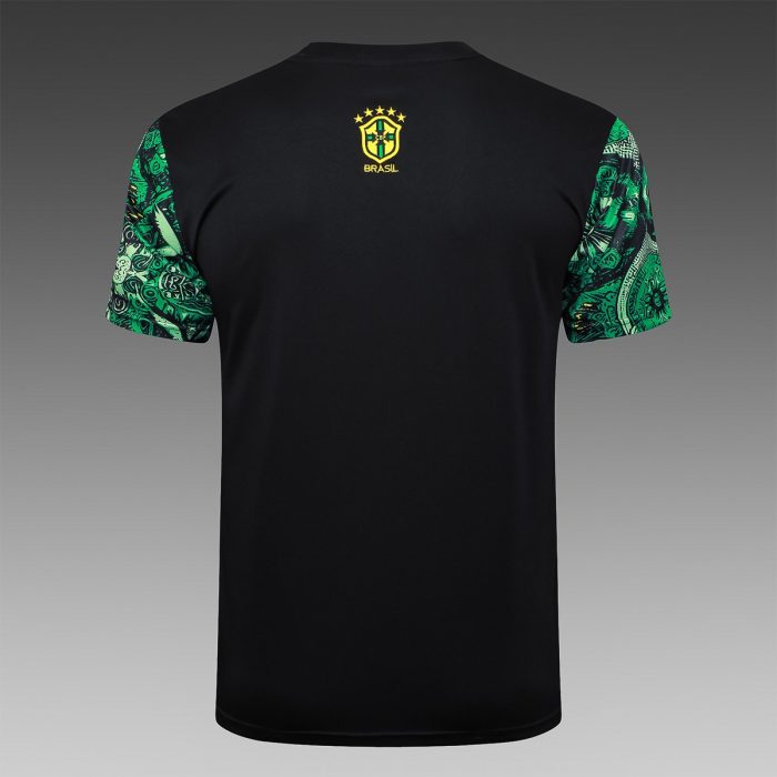 Brazil 24/25 Green Splatter Short Sleeve Training Shirt - 图片 7