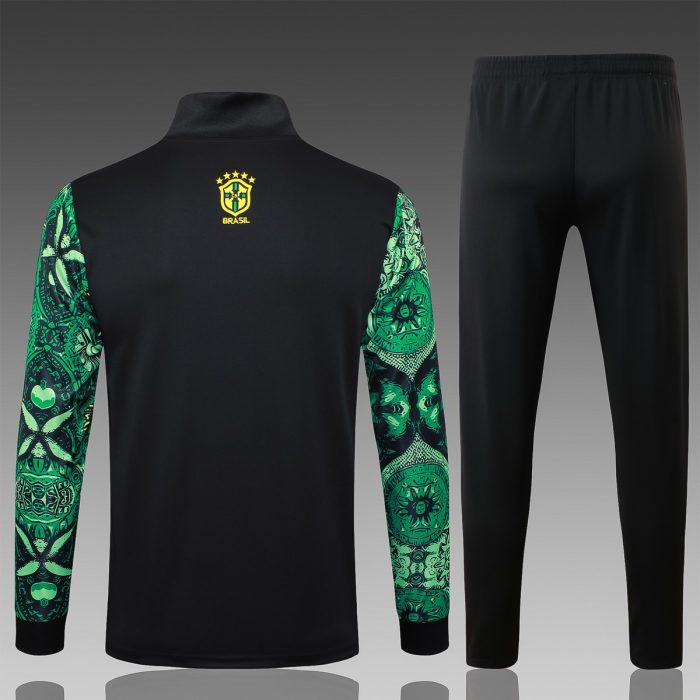 Brazil 24/25 Green Splatter Long Zip Jacket - 图片 6