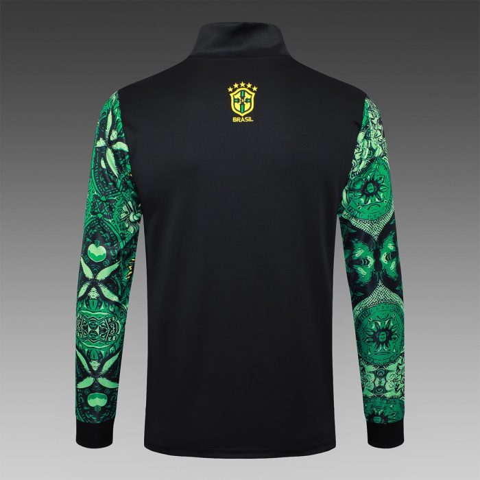 Brazil 24/25 Green Splatter Long Zip Jacket - 图片 7
