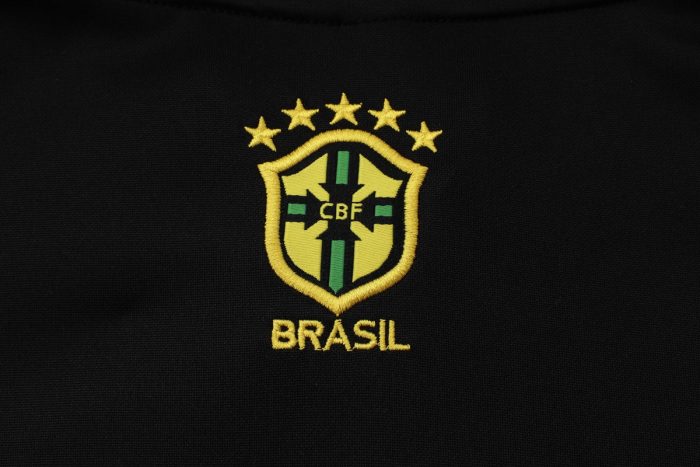 Brazil 24/25 Green Splatter Half-Zip Jacket - 图片 3