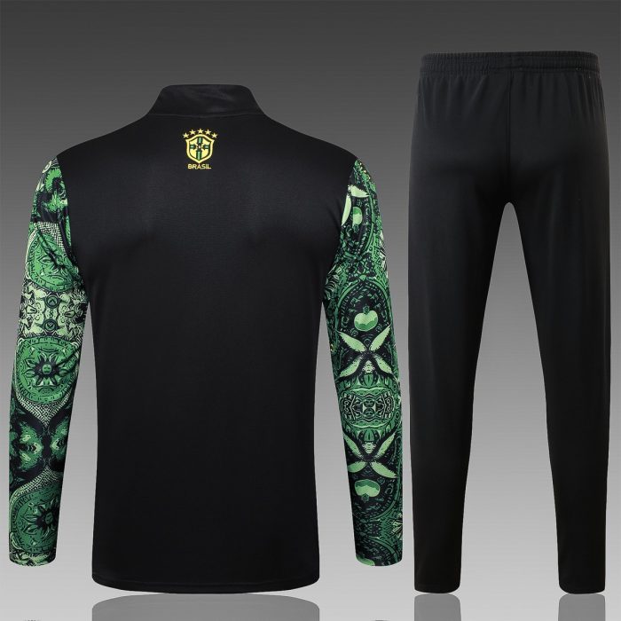 Brazil 24/25 Green Splatter Half-Zip Jacket - 图片 6
