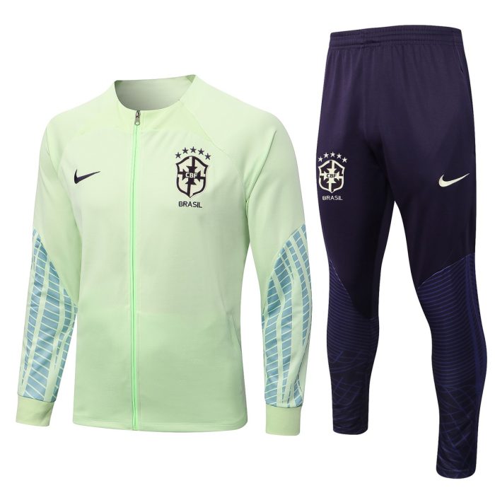 Brazil 22/23 Long Zip Jacket Green - 图片 6