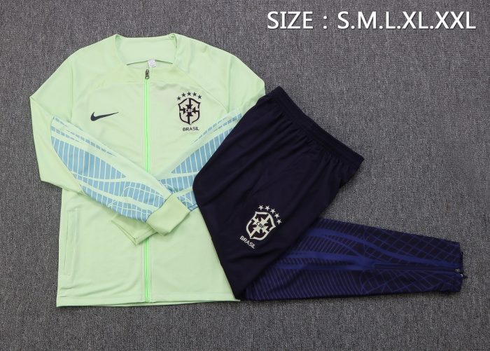 Brazil 22/23 Long Zip Jacket Green - 图片 8
