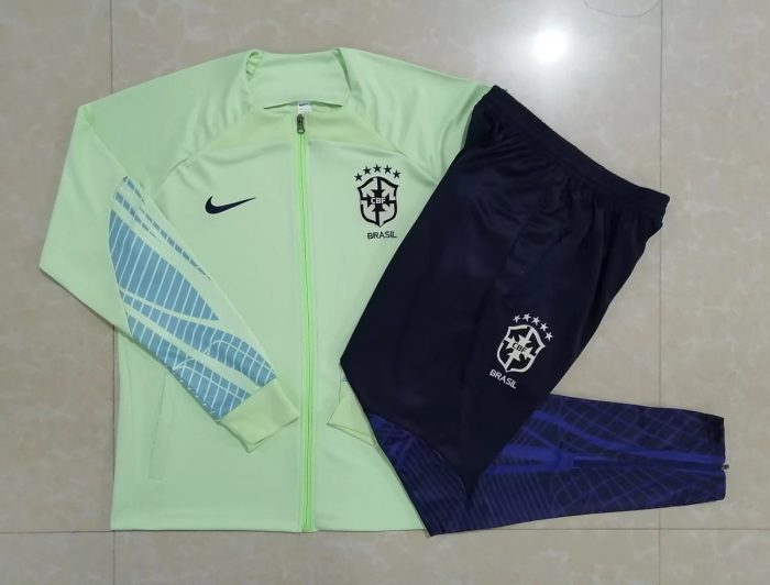 Brazil 22/23 Long Zip Jacket Green - 图片 9