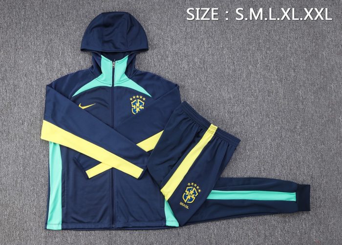 Brazil 22/23 Long Zip Jacket Blue - 图片 2