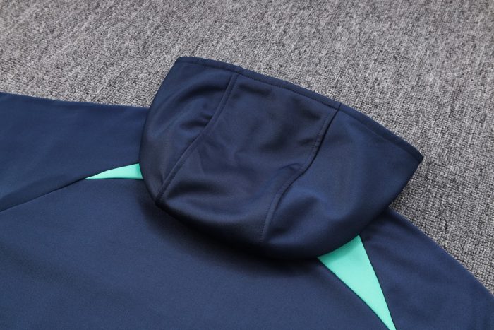 Brazil 22/23 Long Zip Jacket Blue - 图片 4
