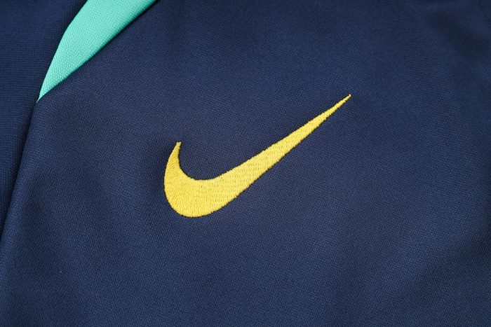 Brazil 22/23 Long Zip Jacket Blue - 图片 5
