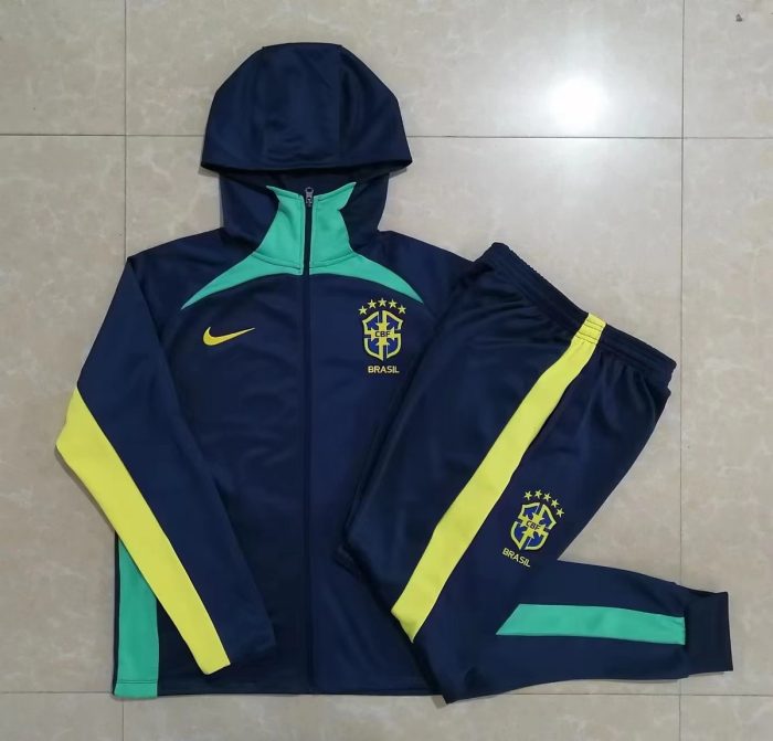 Brazil 22/23 Long Zip Jacket Blue - 图片 8