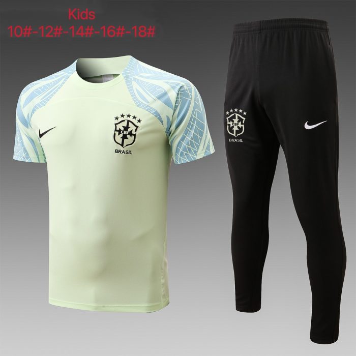 Brazil 22/23 Green Kids Jersey - 图片 2