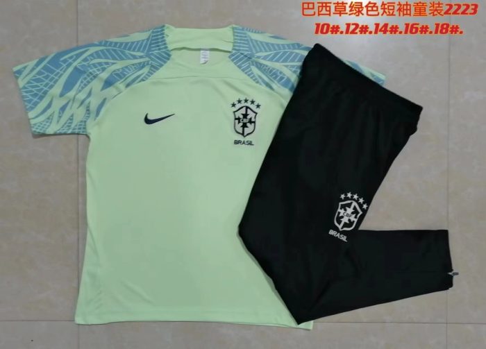 Brazil 22/23 Green Kids Jersey - 图片 3