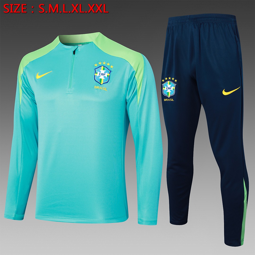 Brazil 24/25 Half-Zip Jacket Lake Blue