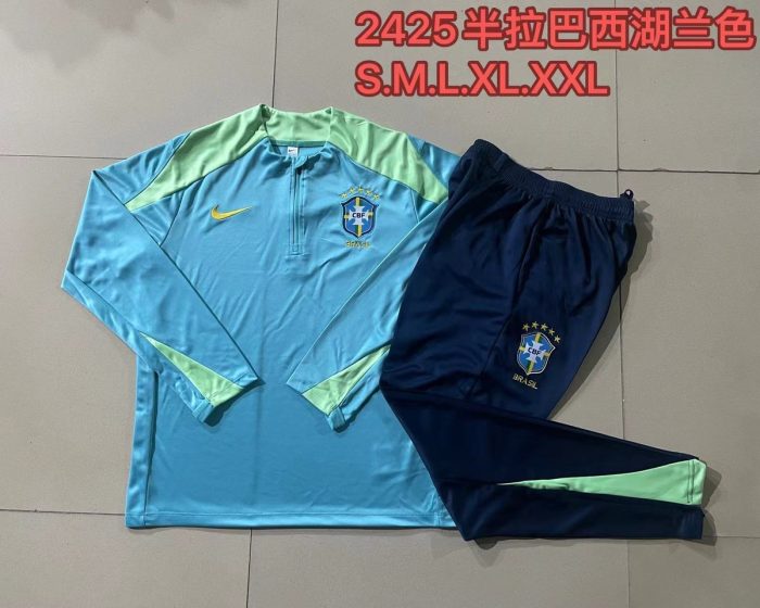 Brazil 24/25 Half-Zip Jacket Lake Blue - 图片 9