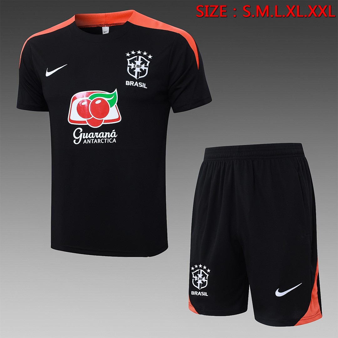 Brazil Black Short Sleeve T-Shirt