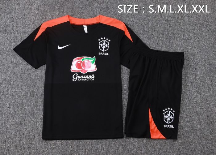 Brazil Black Short Sleeve T-Shirt - 图片 2
