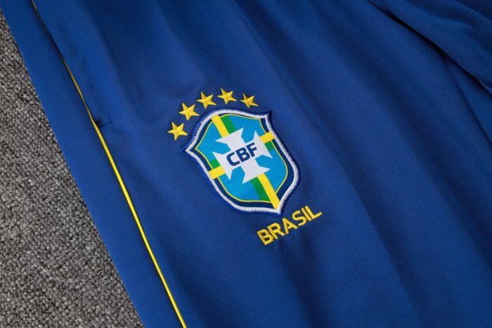 Brazil 24/25 Long Zipper Jacket (Colorful Blue with Yellow Trim) - 图片 3