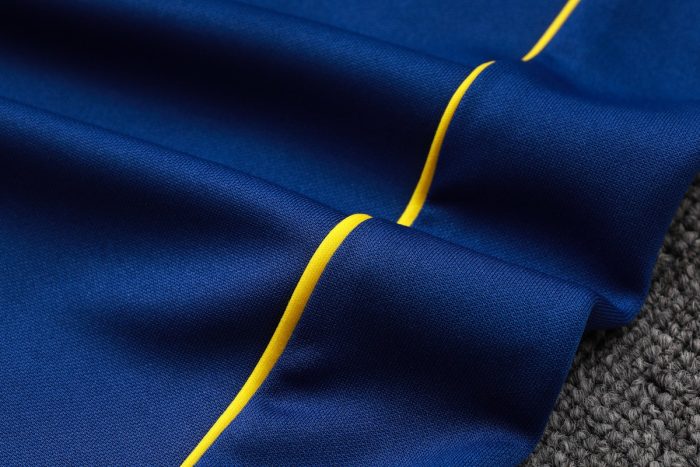 Brazil 24/25 Long Zipper Jacket (Colorful Blue with Yellow Trim) - 图片 4