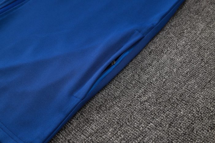 Brazil 24/25 Long Zipper Jacket (Colorful Blue with Yellow Trim) - 图片 5