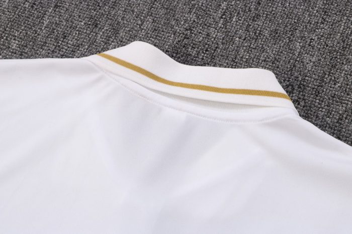 Brazil 2022-2023 White Polo Shirt (Original Badge) - 图片 3