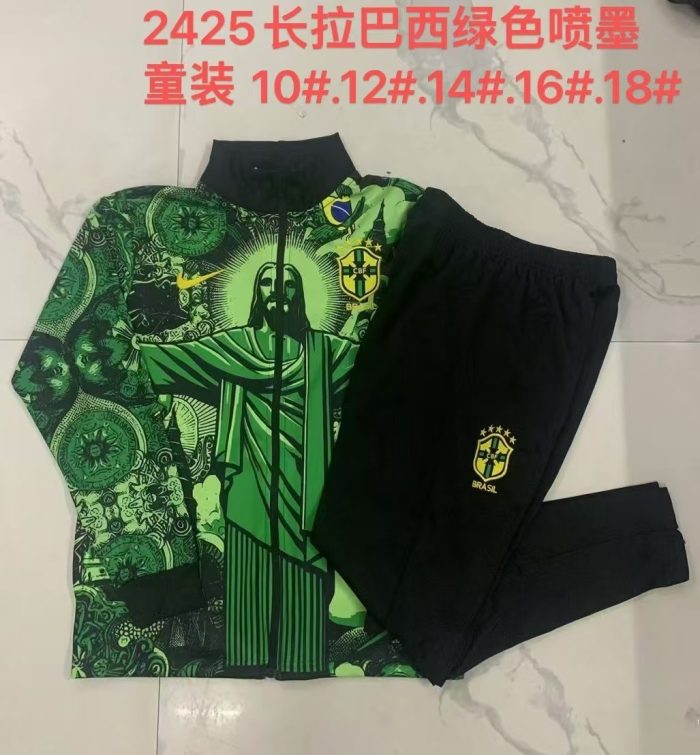 Brazil 24/25 Green Splatter Kids - 图片 3