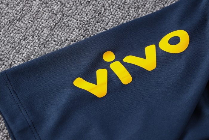 Brazil 22/23 Polo Shirt Navy Blue - 图片 4