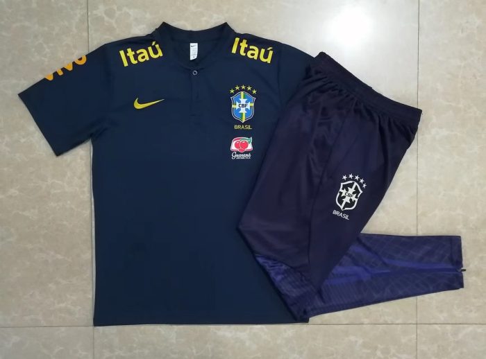 Brazil 22/23 Polo Shirt Navy Blue - 图片 9